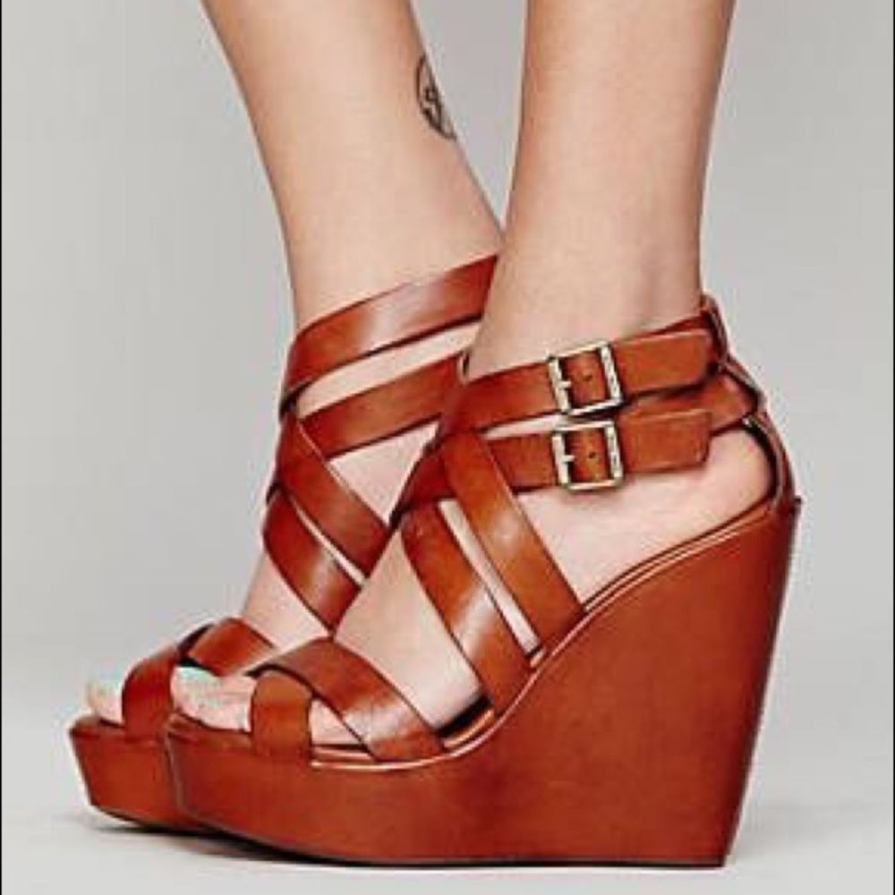 Kork-Ease Hailey platform sandals in rust sz 8